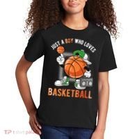 Just A Boy Who Loves Basketball Kids T-Shirt thumb 2