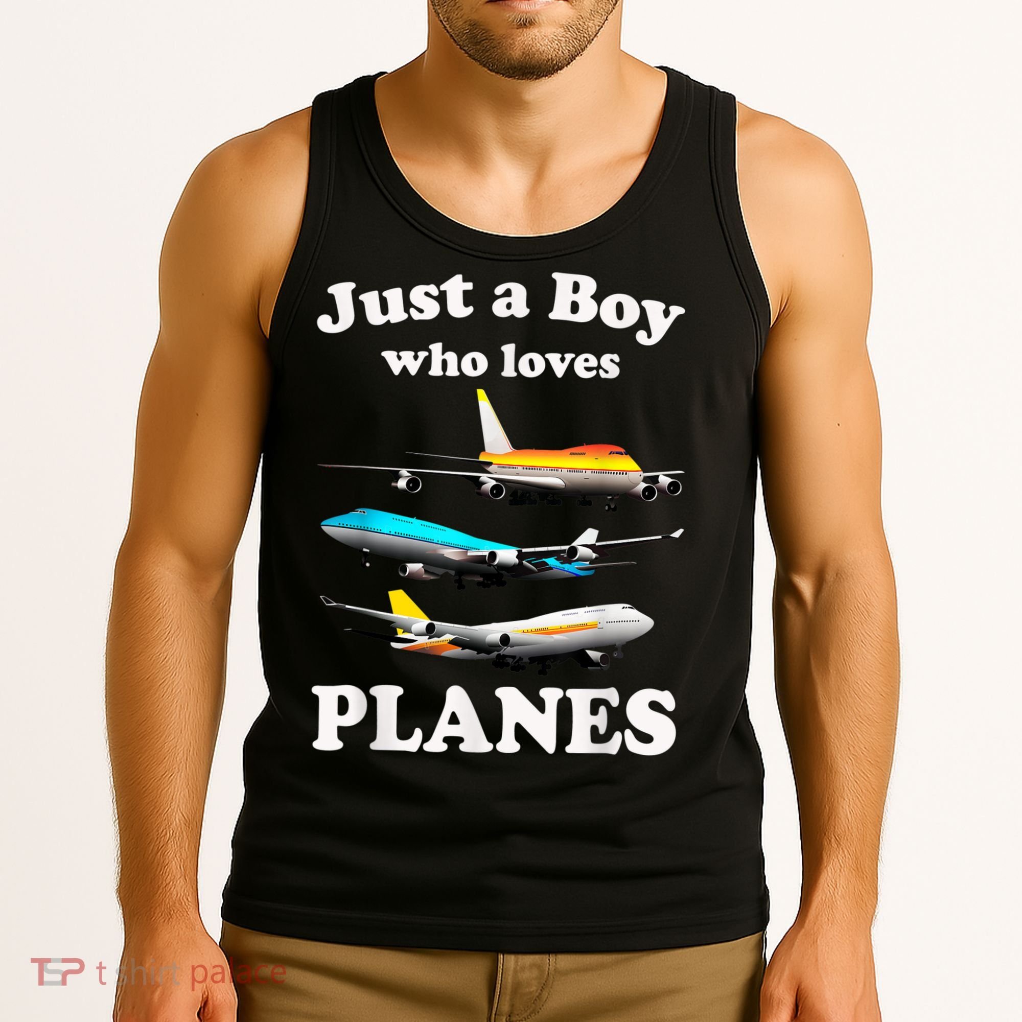 Just A Boy Who Loves Planes &Amp; Toddler Airplane Lover Tank Top