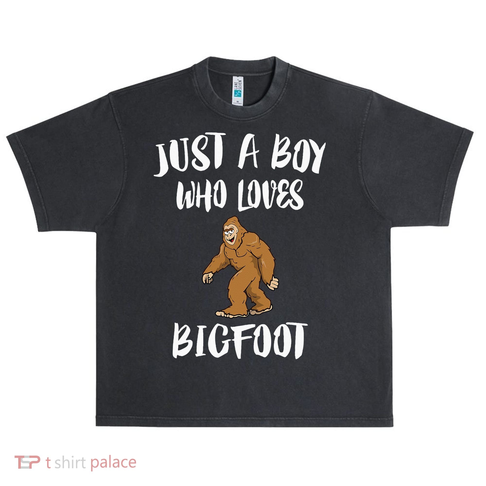 Just A Boy Who Loves Bigfoot Animal Gift Urban Oversized Heavyweight T-Shirt