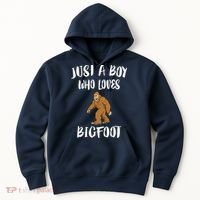 Just A Boy Who Loves Bigfoot Animal Gift Hoodie thumb 0