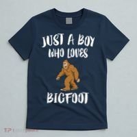 Just A Boy Who Loves Bigfoot Animal Gift T-Shirt thumb 5