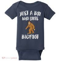 Just A Boy Who Loves Bigfoot Animal Gift Baby Bodysuit thumb 0
