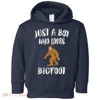 Just A Boy Who Loves Bigfoot Animal Gift Toddler Hoodie thumb 0
