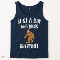 Just A Boy Who Loves Bigfoot Animal Gift Tank Top thumb 2