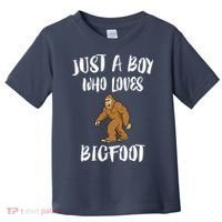 Just A Boy Who Loves Bigfoot Animal Gift Toddler T-Shirt thumb 0