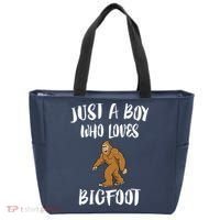 Just A Boy Who Loves Bigfoot Animal Gift Tote Bag thumb 0