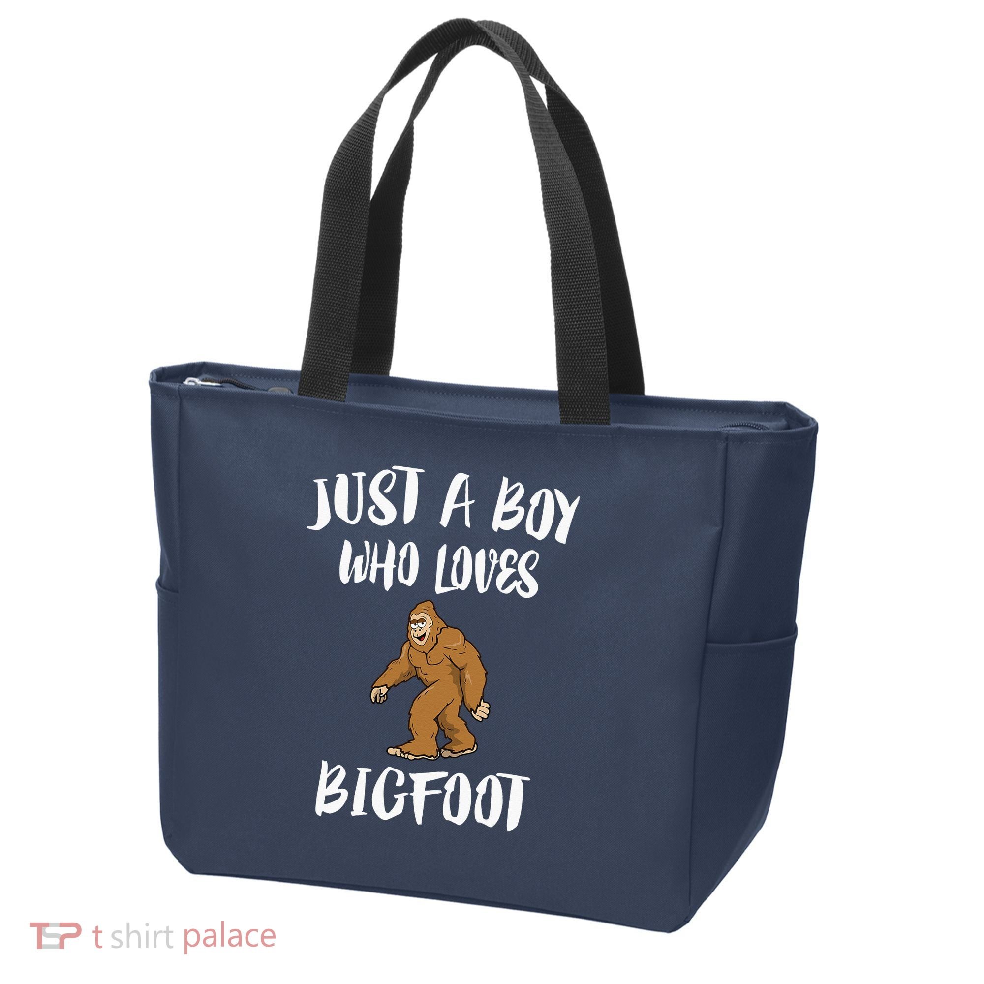 Just A Boy Who Loves Bigfoot Animal Gift Tote Bag