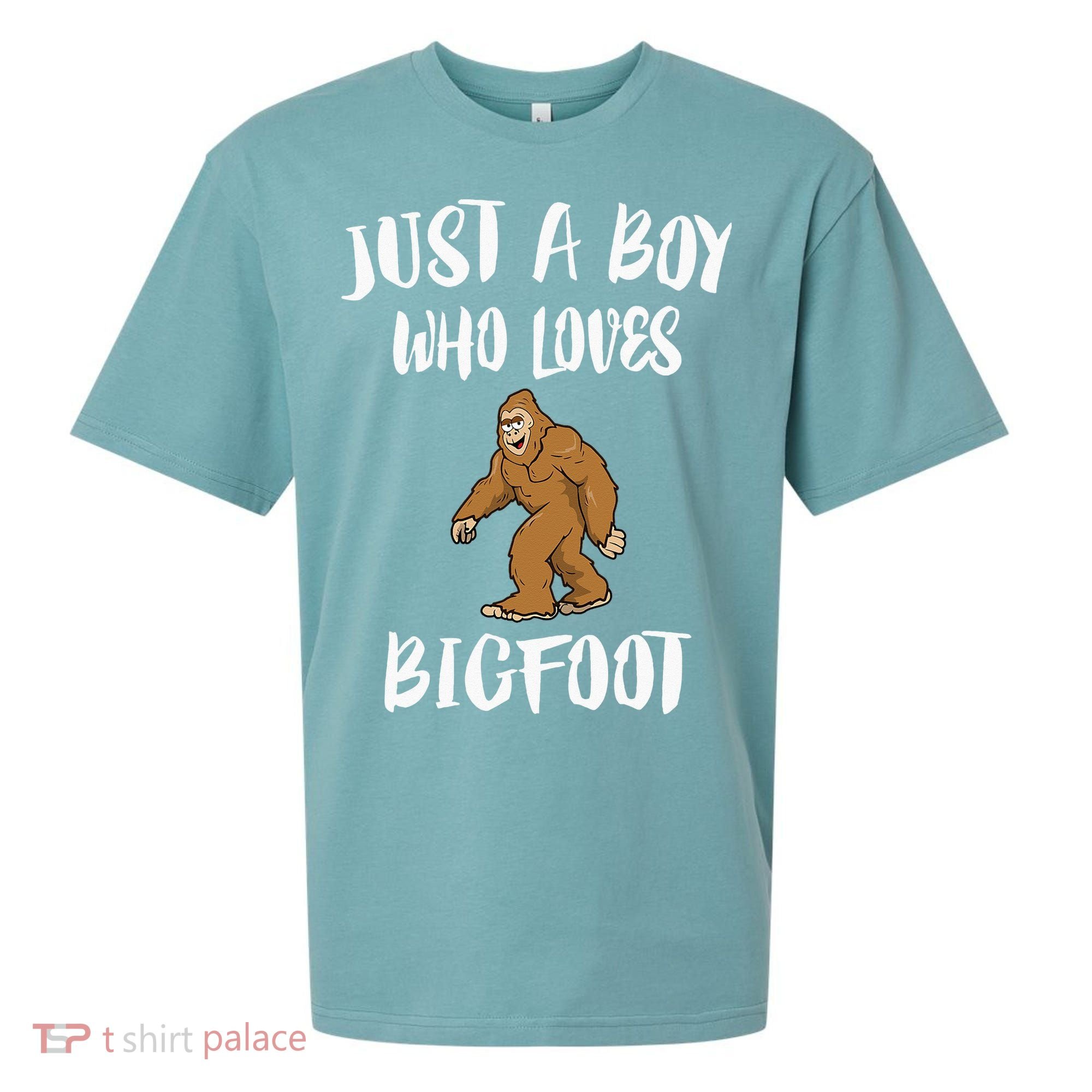 Just A Boy Who Loves Bigfoot Animal Gift Sueded Cloud Jersey T-Shirt