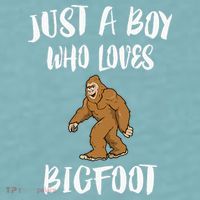 Just A Boy Who Loves Bigfoot Animal Gift Sueded Cloud Jersey T-Shirt thumb 2