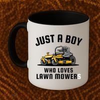 Just A Boy Who Loves Lawn Mowers Coffee Mug thumb 2