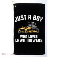 Just A Boy Who Loves Lawn Mowers Golf Towel thumb 0