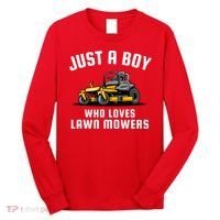 Just A Boy Who Loves Lawn Mowers Long Sleeve Shirt thumb 0