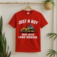 Just A Boy Who Loves Lawn Mowers T-Shirt thumb 2