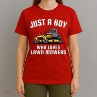 Just A Boy Who Loves Lawn Mowers T-Shirt thumb 4