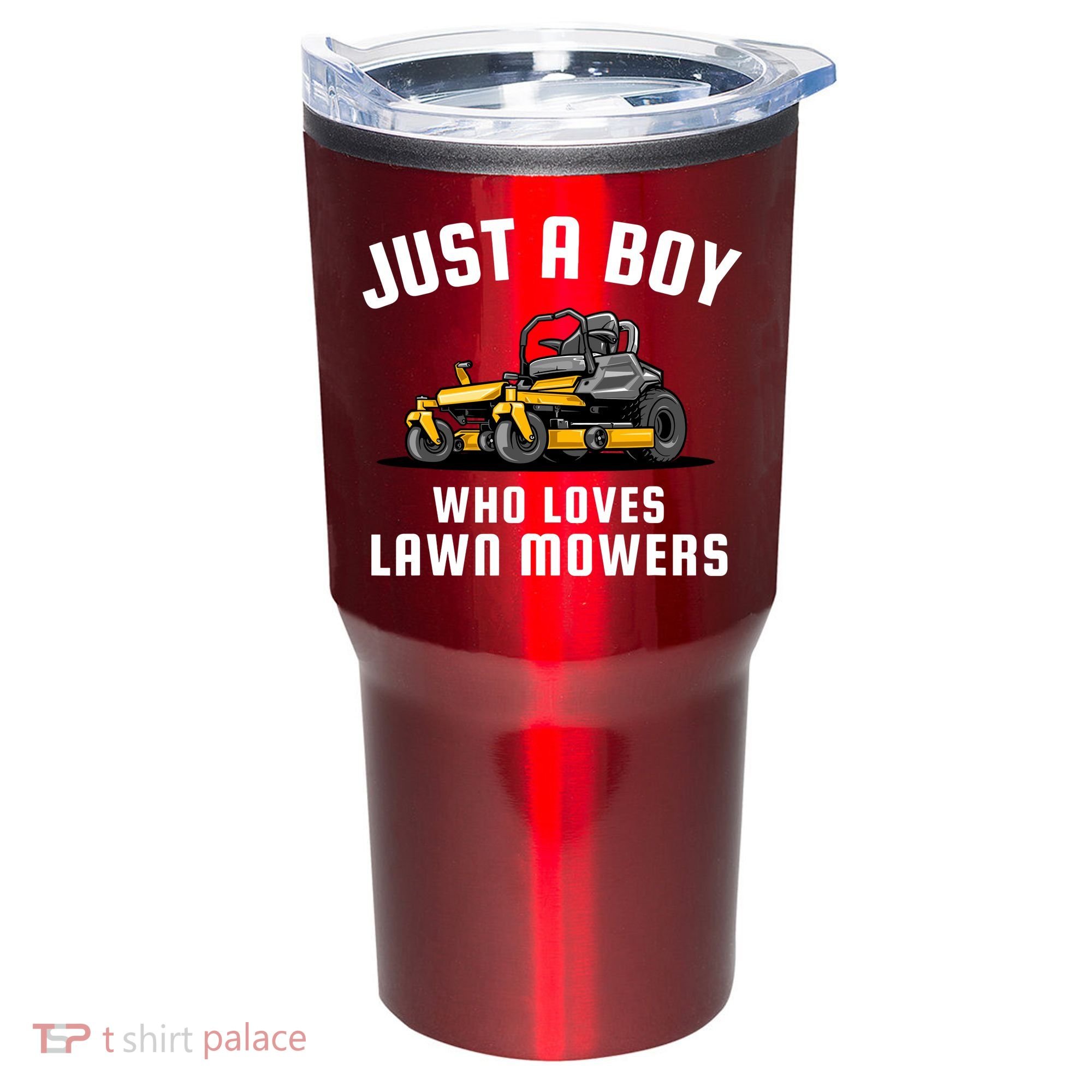 Just A Boy Who Loves Lawn Mowers Tumbler