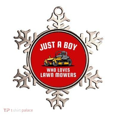 Just A Boy Who Loves Lawn Mowers Ornament
