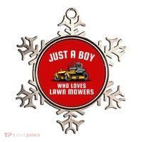 Just A Boy Who Loves Lawn Mowers Ornament thumb 0