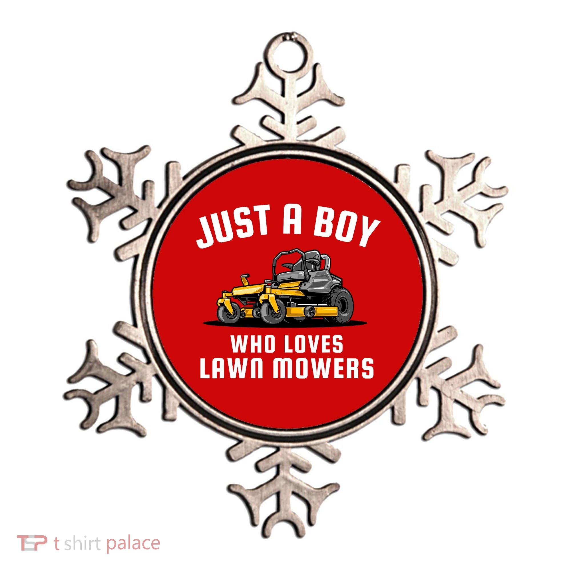 Just A Boy Who Loves Lawn Mowers Ornament