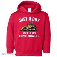 Just A Boy Who Loves Lawn Mowers Toddler Hoodie thumb 0