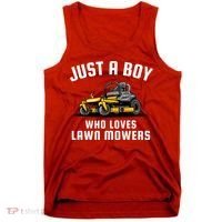 Just A Boy Who Loves Lawn Mowers Tank Top thumb 0