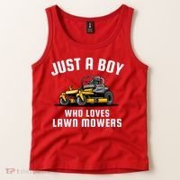 Just A Boy Who Loves Lawn Mowers Tank Top thumb 2