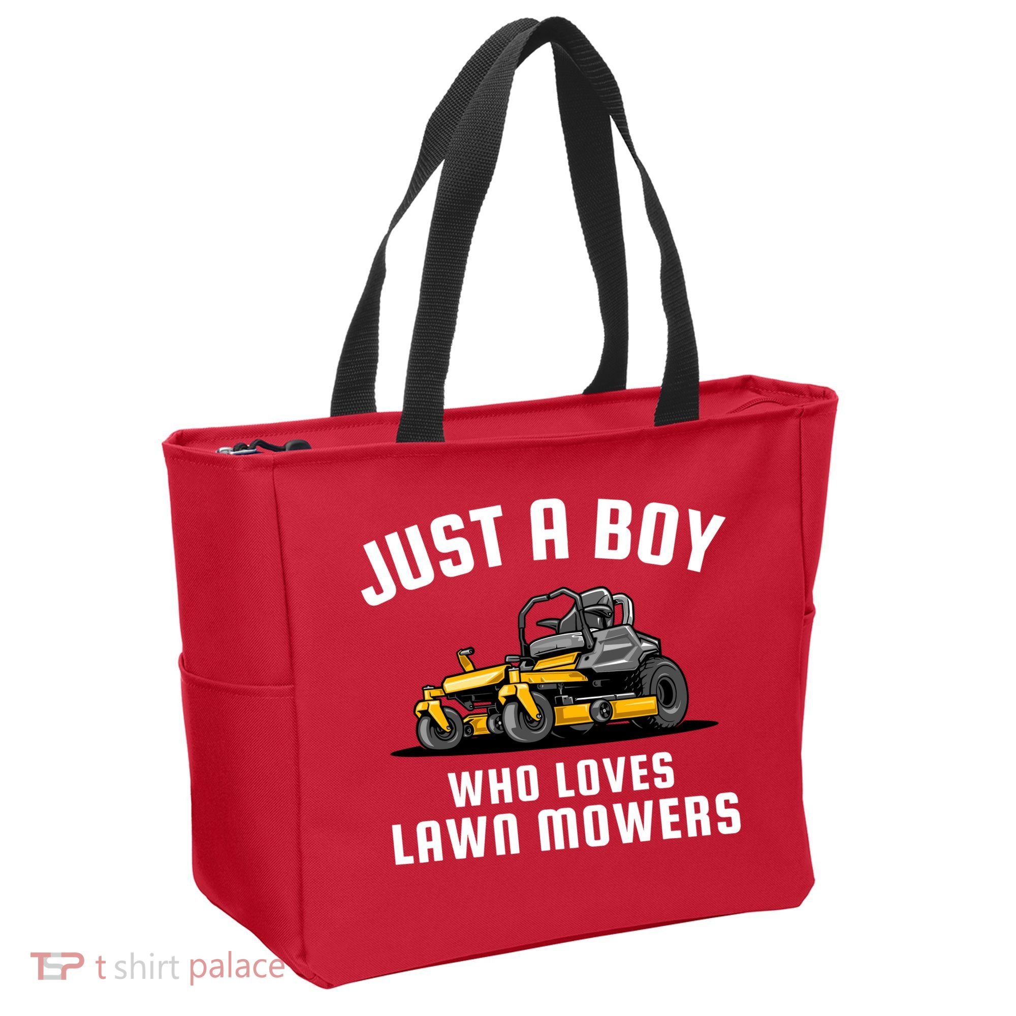 Just A Boy Who Loves Lawn Mowers Tote Bag