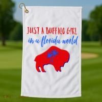 Just A Buffalo Girl In A Florida World Golf Towel thumb 1