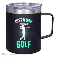 Just A Boy Who Loves Golf Club Golfer Golfing Gift 12oz Stainless Steel Coffee Mug thumb 0
