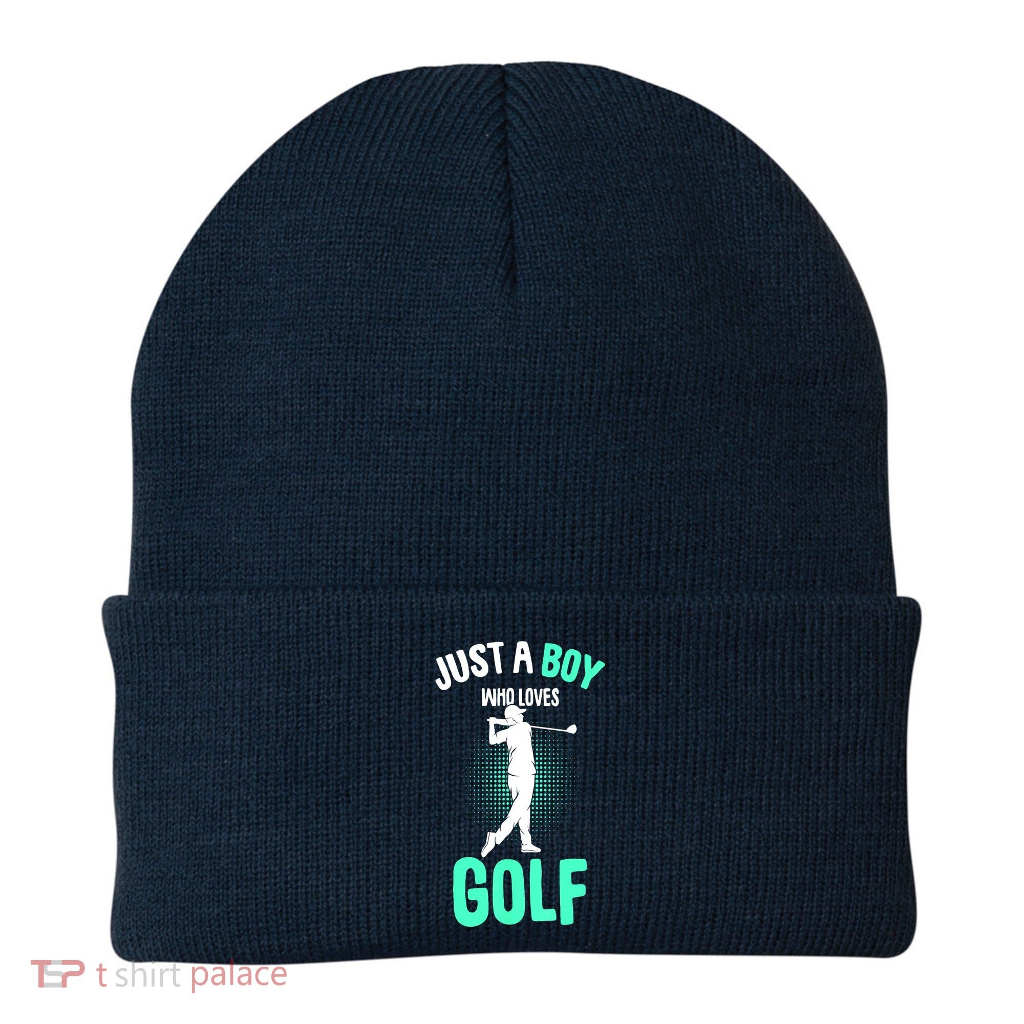 Just A Boy Who Loves Golf Club Golfer Golfing Gift Beanie