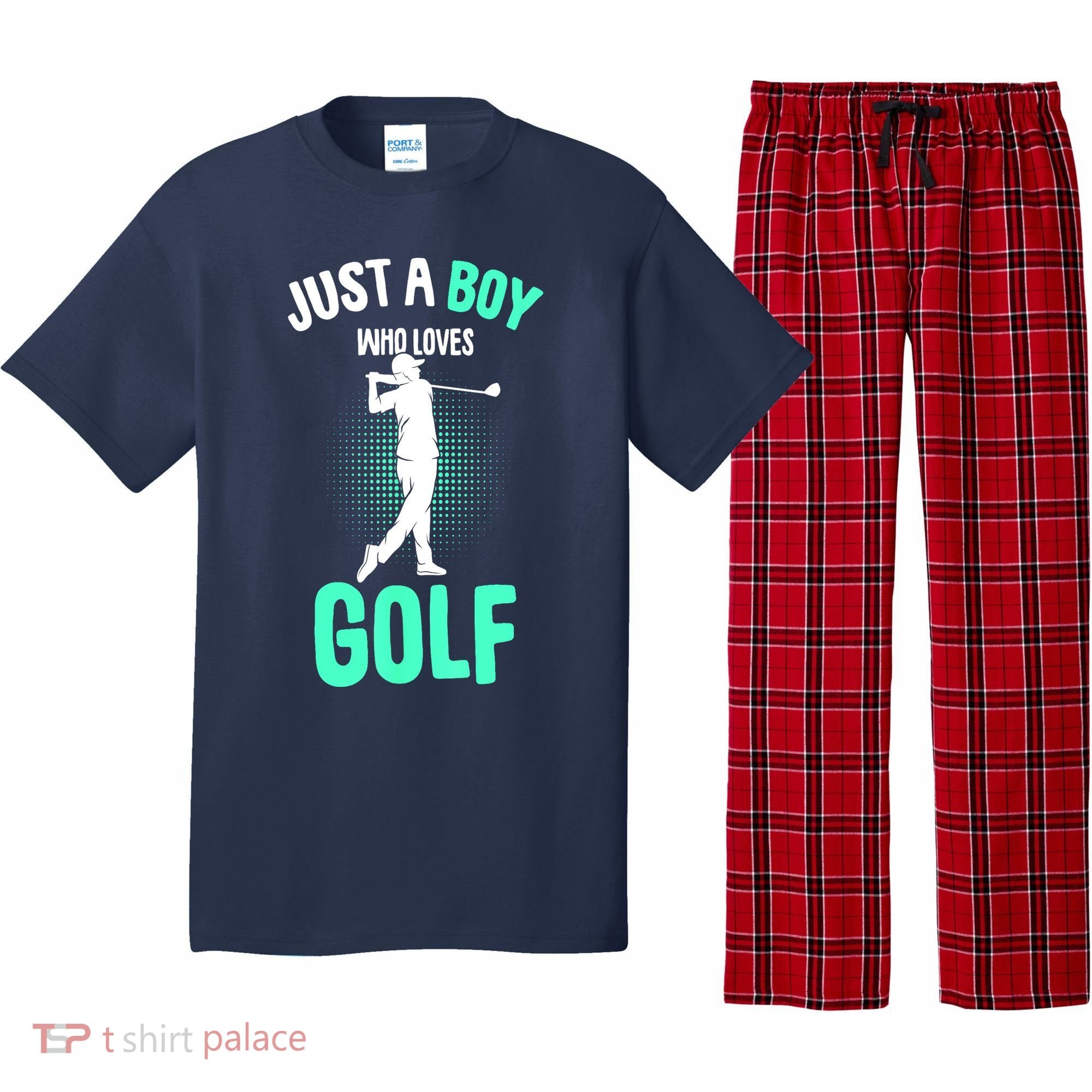 Just A Boy Who Loves Golf Club Golfer Golfing Gift Pajama Set