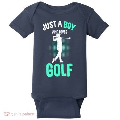 Just A Boy Who Loves Golf Club Golfer Golfing Gift Baby Bodysuit