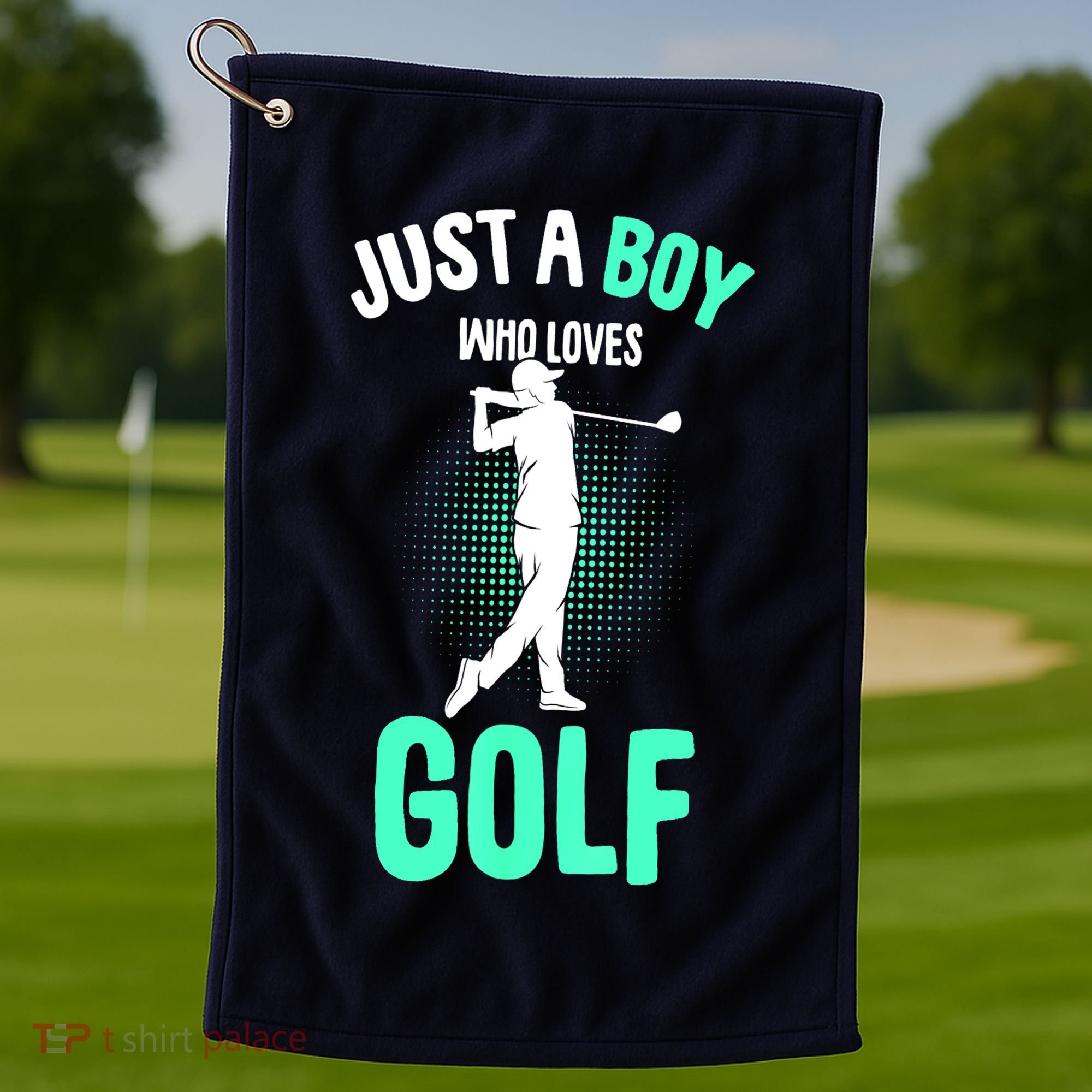 Just A Boy Who Loves Golf Club Golfer Golfing Gift Golf Towel