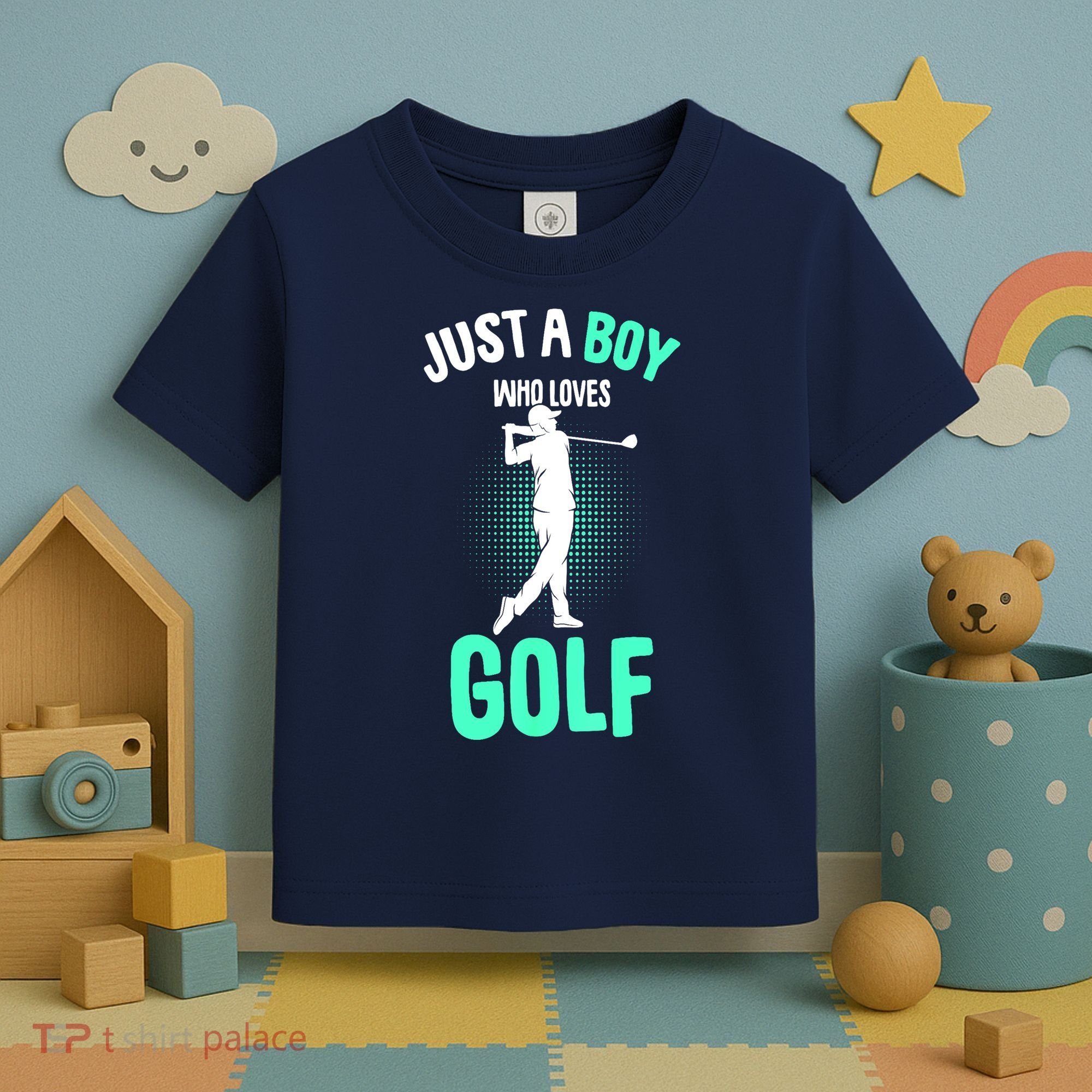 Just A Boy Who Loves Golf Club Golfer Golfing Gift Toddler T-Shirt
