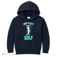 Just A Boy Who Loves Golf Club Golfer Golfing Gift Kids Hoodie thumb 0