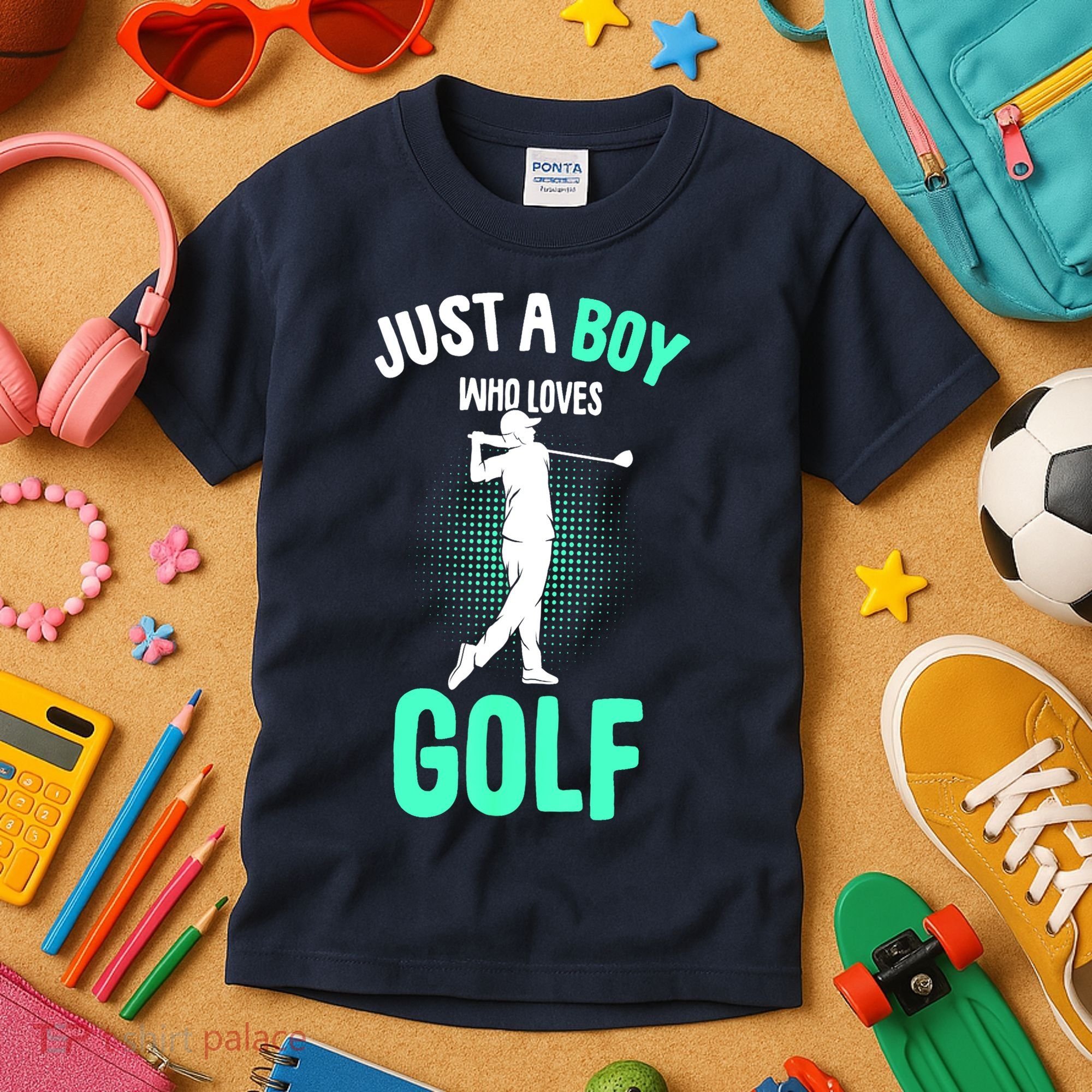 Just A Boy Who Loves Golf Club Golfer Golfing Gift Kids T-Shirt