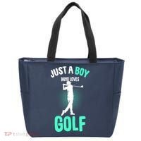 Just A Boy Who Loves Golf Club Golfer Golfing Gift Tote Bag thumb 0
