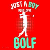 Just A Boy Who Loves Golf Club Golfer Golfing Gift Santa Hat thumb 1