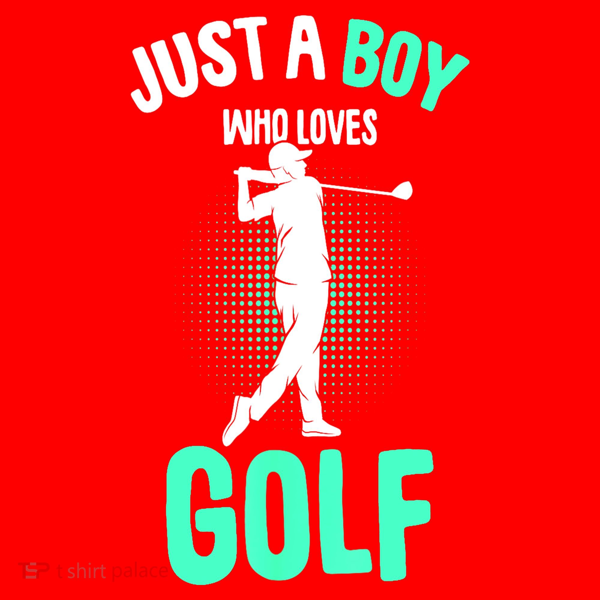 Just A Boy Who Loves Golf Club Golfer Golfing Gift Santa Hat