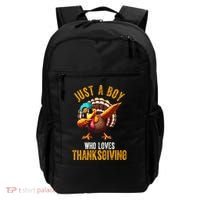 Just A Boy Who Loves Thanksgiving Turkey Dab Backpack thumb 0