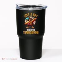 Just A Boy Who Loves Thanksgiving Turkey Dab Tumbler thumb 0