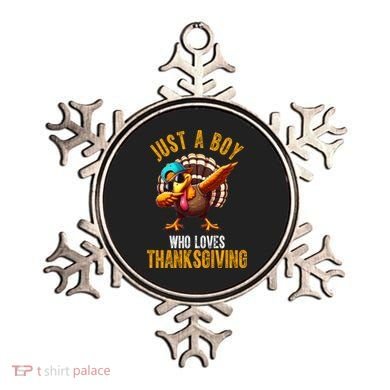 Just A Boy Who Loves Thanksgiving Turkey Dab Ornament
