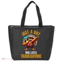 Just A Boy Who Loves Thanksgiving Turkey Dab Tote Bag thumb 0
