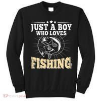 Just A Boy Who Loves Fishing Sweatshirt thumb 0