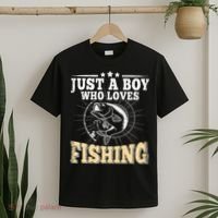 Just A Boy Who Loves Fishing T-Shirt thumb 2