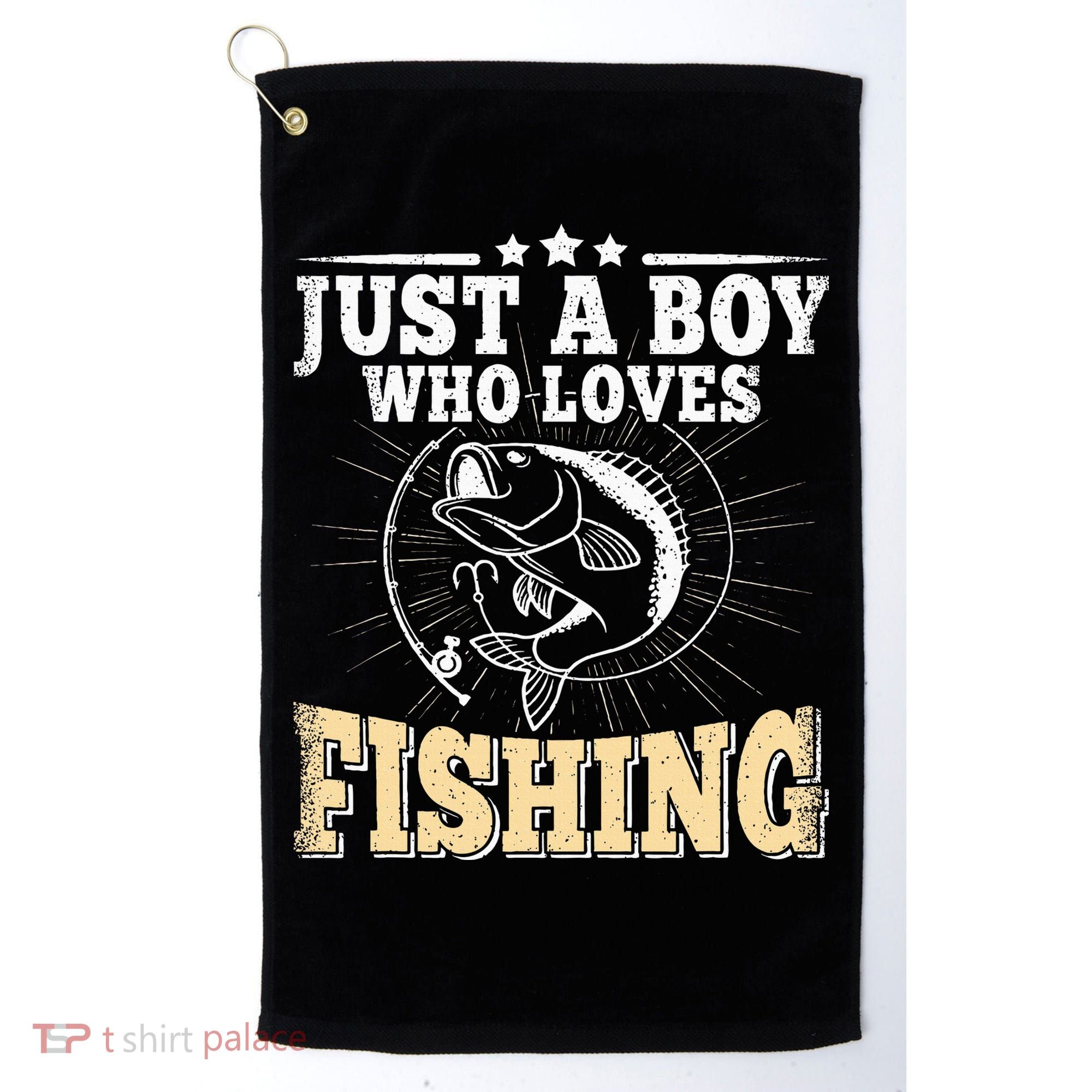 Just A Boy Who Loves Fishing Golf Towel
