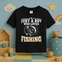 Just A Boy Who Loves Fishing Toddler T-Shirt thumb 3