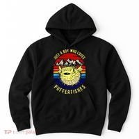 Just A Boy Who Loves Pufferfishes Puffer Fish Hoodie thumb 0