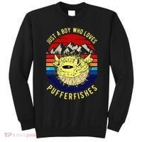 Just A Boy Who Loves Pufferfishes Puffer Fish Sweatshirt thumb 0
