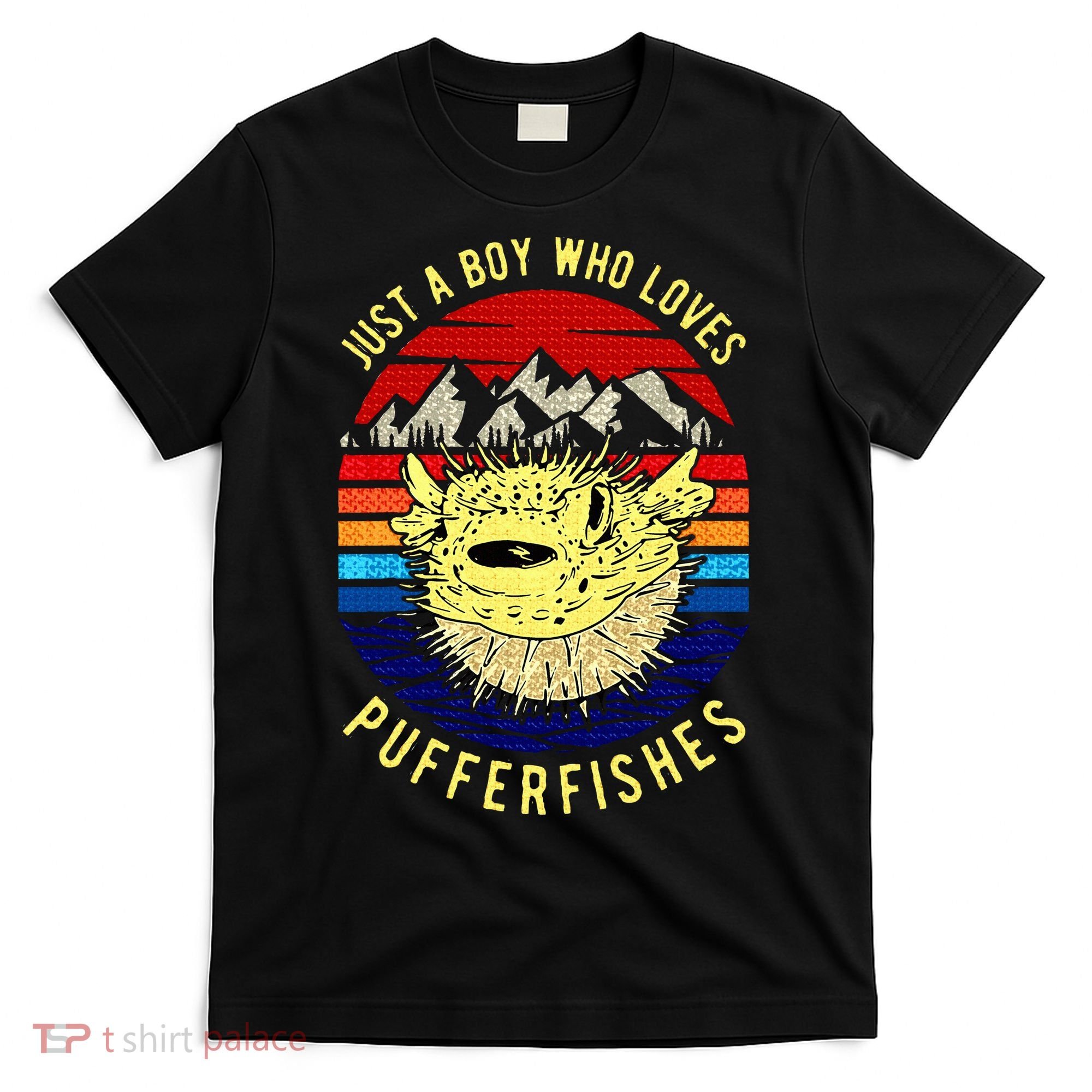 Just A Boy Who Loves Pufferfishes Puffer Fish T-Shirt