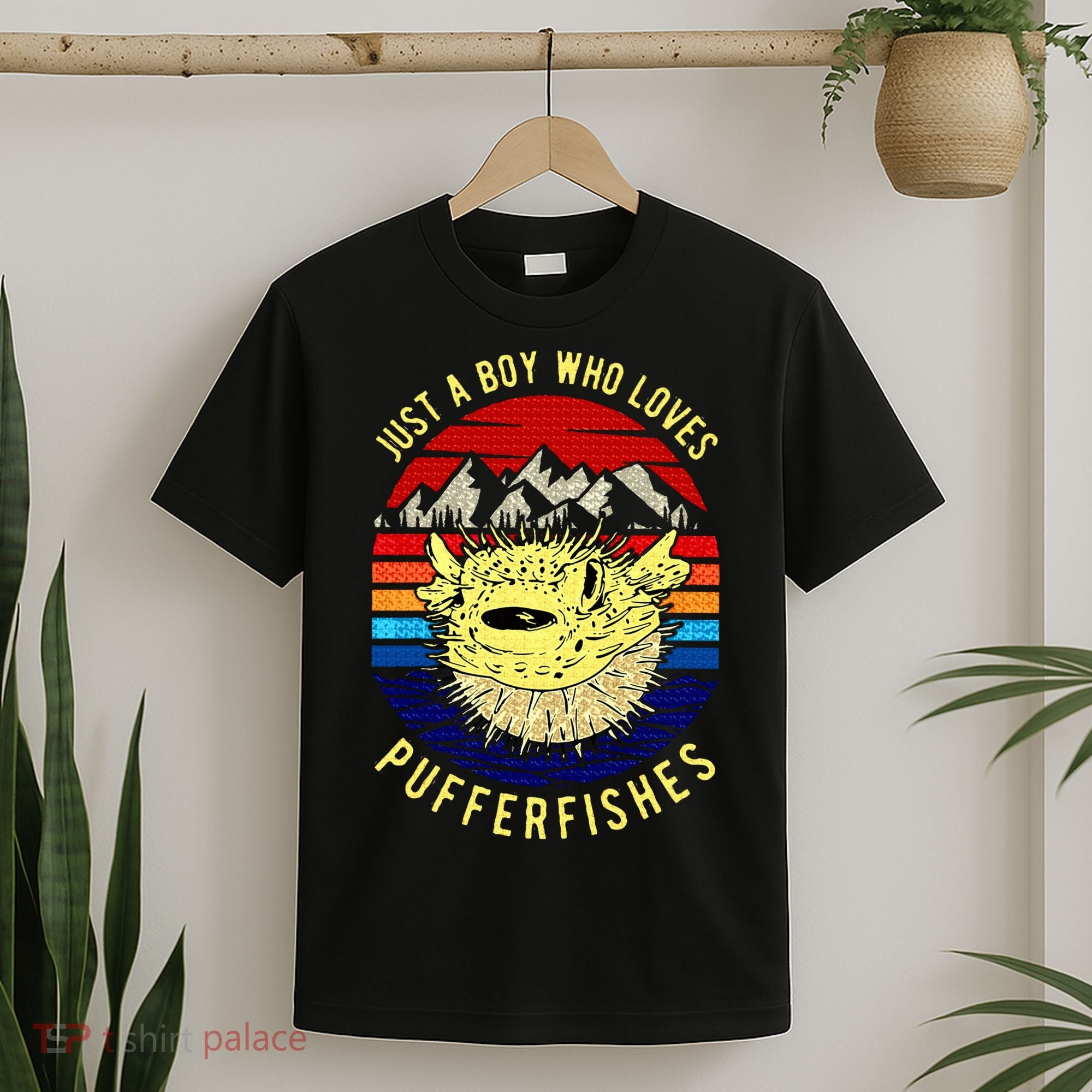 Just A Boy Who Loves Pufferfishes Puffer Fish T-Shirt